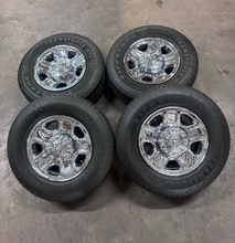 Load image into Gallery viewer, OEM '05-'26 RAM 2500 Steel Used Chrome Clad Wheels on 275/70R18 Firestone HT2 LT