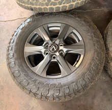 Load image into Gallery viewer, Set of Used '22-'26 Lexus LX600 74400 18" OEM Wheels 265/70R18 Toyo AT3 Tires LT