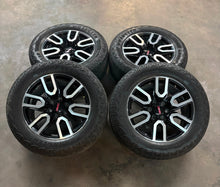 Load image into Gallery viewer, Set of Used '00-'25 GMC Sierra 1500 AT4 Yukon 5914 Black & Machined Rims Only LT