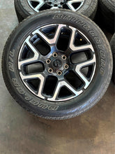 Load image into Gallery viewer, Set of Used '19-'25 RAM 1500 Charcoal Machined Rims on 275/55R20 Bridgestone LT