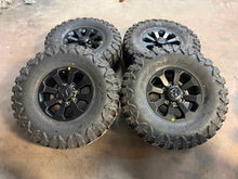 Load image into Gallery viewer, Set of 4 OEM 17" '05-'26 Dodge RAM 2500 3500 Black Rims 37/12.50R17 Yokohama XMT
