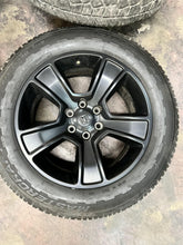 Load image into Gallery viewer, Set of Four Used 20" Black '19-'25 RAM 1500 Rims on 275/55R20 Mastercraft AP LT