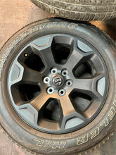 Load image into Gallery viewer, Set of 4 OEM Black '19-'25 RAM 1500 Wheels 275/55R20 Bridgestone Alenza Tires LT