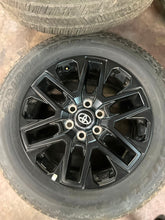 Load image into Gallery viewer, Set of 4 OEM Takeoff '22-'25 Toyota Tundra Black Wheels 265/60R20 Bridgestone LT