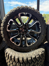 Load image into Gallery viewer, Set of 4 OEM '00-'25 Silverado 1500 22" Wheels on 33/12.50R22 Dirt Commander MT
