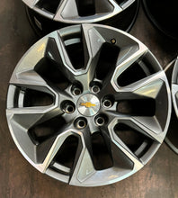 Load image into Gallery viewer, Set of OEM Takeoff '00-'24 Chevrolet Silverado 1500 RST 20" Grey Machined Wheels
