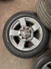 Load image into Gallery viewer, Set of 4 Used 5801 '11-'26 GMC Sierra 2500 3500 Polished Rims 265/60R20 Tires LT