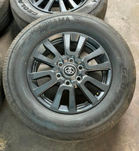 Load image into Gallery viewer, Set of 4 OEM '22-'24 Tundra Sequoia Land Cruiser Dark Charcoal Rims 245/70R18 LT
