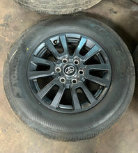 Load image into Gallery viewer, Set of 4 OEM '22-'24 Tundra Sequoia Land Cruiser Dark Charcoal Rims 245/70R18 LT