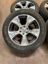 Load image into Gallery viewer, Set of 4 Used 2674 '19-'26 RAM 1500 Charcoal Polished Rims on 275/55R20 Tires LT