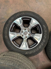 Load image into Gallery viewer, Set of 4 Used 2674 '19-'26 RAM 1500 Charcoal Polished Rims on 275/55R20 Tires LT