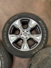 Load image into Gallery viewer, Set of 4 Used 2674 '19-'26 RAM 1500 Charcoal Polished Rims on 275/55R20 Tires LT