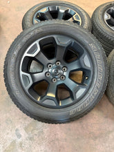 Load image into Gallery viewer, Set of Used 2462 '19-'26 RAM 1500 20" Black Rims 275/55R20 Bridgestone Tires LT