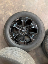 Load image into Gallery viewer, Set of 4 Used OEM '05-'26 Ford F-150 Black 10348 Wheels 275/60R20 Hankook AT2 LT