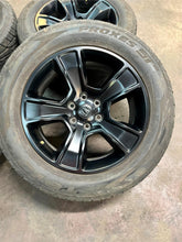 Load image into Gallery viewer, Set of Four Used 20" Black '19-'25 RAM 1500 Rims on 275/55R20 Toyo Proxes ST3 LT