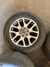 Load image into Gallery viewer, Set of 4 Used 20" Grey Machined '22-'26 Toyota Tundra Wheels 265/60R20 Falken LT