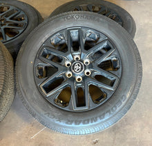 Load image into Gallery viewer, Set of 4 New Takeoff '23-'25 Toyota Sequoia Tundra Black Rims 265/60R20 Tires LT