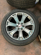 Load image into Gallery viewer, Set of Four New OEM GM 22" GMC Sierra 1500 Yukon Rims 285/45R22 Michelin LTX MS2