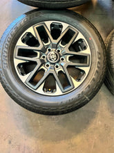 Load image into Gallery viewer, Set of 4 Used 20" '22-'25 Toyota Tundra Rims on 265/60R20 Bridgestone HT 685 LT