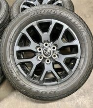 Load image into Gallery viewer, Set of 20" Dark Charcoal '22-'25 Toyota Tundra Wheels 265/60R20 Bridgestone H/T