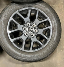 Load image into Gallery viewer, Set of 20" Dark Charcoal '22-'25 Toyota Tundra Wheels 265/60R20 Bridgestone H/T