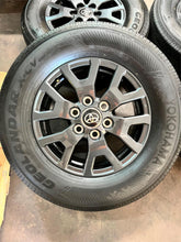 Load image into Gallery viewer, Set of OEM 17" '24-'25 Toyota Tacoma Dark Charcoal Wheels on 245/70R17 Yokohama