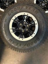 Load image into Gallery viewer, Set of 5 Used OEM 17" '21-'25 Ford Bronco Beadlock Rims 315/70R17 Goodyear MT LT