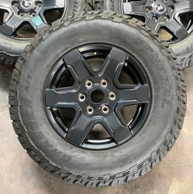 Load image into Gallery viewer, Set of Five OEM 17" '21-'24 Ford Bronco Black Rims 265/70R17 General ATX Tire LT