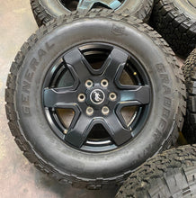 Load image into Gallery viewer, Set of Five OEM 17" '21-'24 Ford Bronco Black Rims 265/70R17 General ATX Tire LT