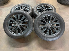 Load image into Gallery viewer, Set of 4 OEM Takeoff '21-'25 Lexus LX600 20" Black Wheels on 265/55R20 Dunlop LT
