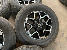 Load image into Gallery viewer, Set of Used 18" Black Machined '21-'24 Ford Bronco Rims 255/70R18 Bridestone LT