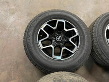 Load image into Gallery viewer, Set of Used 18" Black Machined '21-'24 Ford Bronco Rims 255/70R18 Bridestone LT
