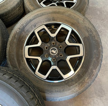 Load image into Gallery viewer, Set of Five Used 18" '21-'24 Black Milled Ford Bronco Rims 255/70R18 AT Tires LT