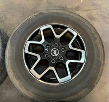 Load image into Gallery viewer, Set of Five Used 18" '21-'24 Black Milled Ford Bronco Rims 255/70R18 AT Tires LT