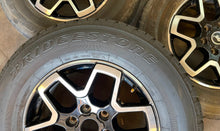 Load image into Gallery viewer, Set of Five Used 18" '21-'24 Black Milled Ford Bronco Rims 255/70R18 AT Tires LT