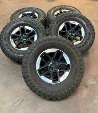 Load image into Gallery viewer, Set of 5 Used '07-'25 Jeep Wrangler Gladiator 17" Rims 35/12.50R17 Falken MT LT