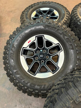 Load image into Gallery viewer, Set of 5 Used '07-'25 Jeep Wrangler Gladiator 17" Rims 35/12.50R17 Falken MT LT