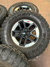 Load image into Gallery viewer, Set of 5 Used '07-'25 Jeep Wrangler Gladiator 17" Rims 35/12.50R17 Falken MT LT