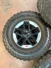 Load image into Gallery viewer, Set of 5 Used '07-'25 Jeep Wrangler Gladiator 17" Rims 35/12.50R17 Falken MT LT