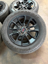 Load image into Gallery viewer, Set of 4 Used '22-'25 Toyota Tundra TRD Black 20" Rims 265/60R20 Falken AT3W LT