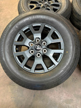 Load image into Gallery viewer, Set of 17" '25 Toyota 4Runner Dark Charcoal OEM Wheels 245/70R17 Bridgestone LT