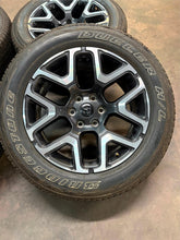 Load image into Gallery viewer, Set of 4 Used '19-'25 RAM 1500 Charcoal Machined Wheels 275/55R20 Bridgestone LT