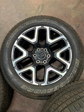 Load image into Gallery viewer, Set of 4 Used '19-'25 RAM 1500 Charcoal Machined Wheels 275/55R20 Bridgestone LT