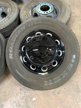 Load image into Gallery viewer, Set of Six Used OEM '19-'25 RAM 3500 Dually 17" Black Wheels 235/80R17 Nexen LT