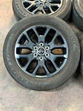Load image into Gallery viewer, Set of Used '22-'25 Toyota Tundra Sequoia 20" Dark Charcoal Wheels 265/60R20 LT