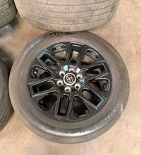 Load image into Gallery viewer, Set of 4 Used '22-'26 Toyota Tundra Black OEM Wheels 95295 Yokohama 265/60R20 LT