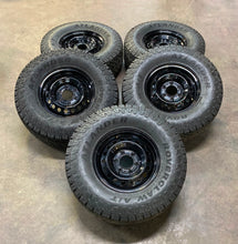 Load image into Gallery viewer, Set of 5 Used Ford Bronco 16" Steel Wheels on 285/75R16 Atlander Roverclaw AT LT
