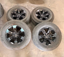 Load image into Gallery viewer, Set of 4 Used 2672 18" Black '19-'26 RAM 1500 Wheels 275/65R18 Goodyear Tires LT