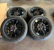 Load image into Gallery viewer, Set of 4 Used '22-'26 Toyota Tundra TRD Black 20" OEM Wheels Falken 265/60R20 LT