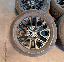 Load image into Gallery viewer, Set of 4 Used 20" '22-'26 Toyota Tundra OEM Black Wheels on 265/60R20 Arroyo LT